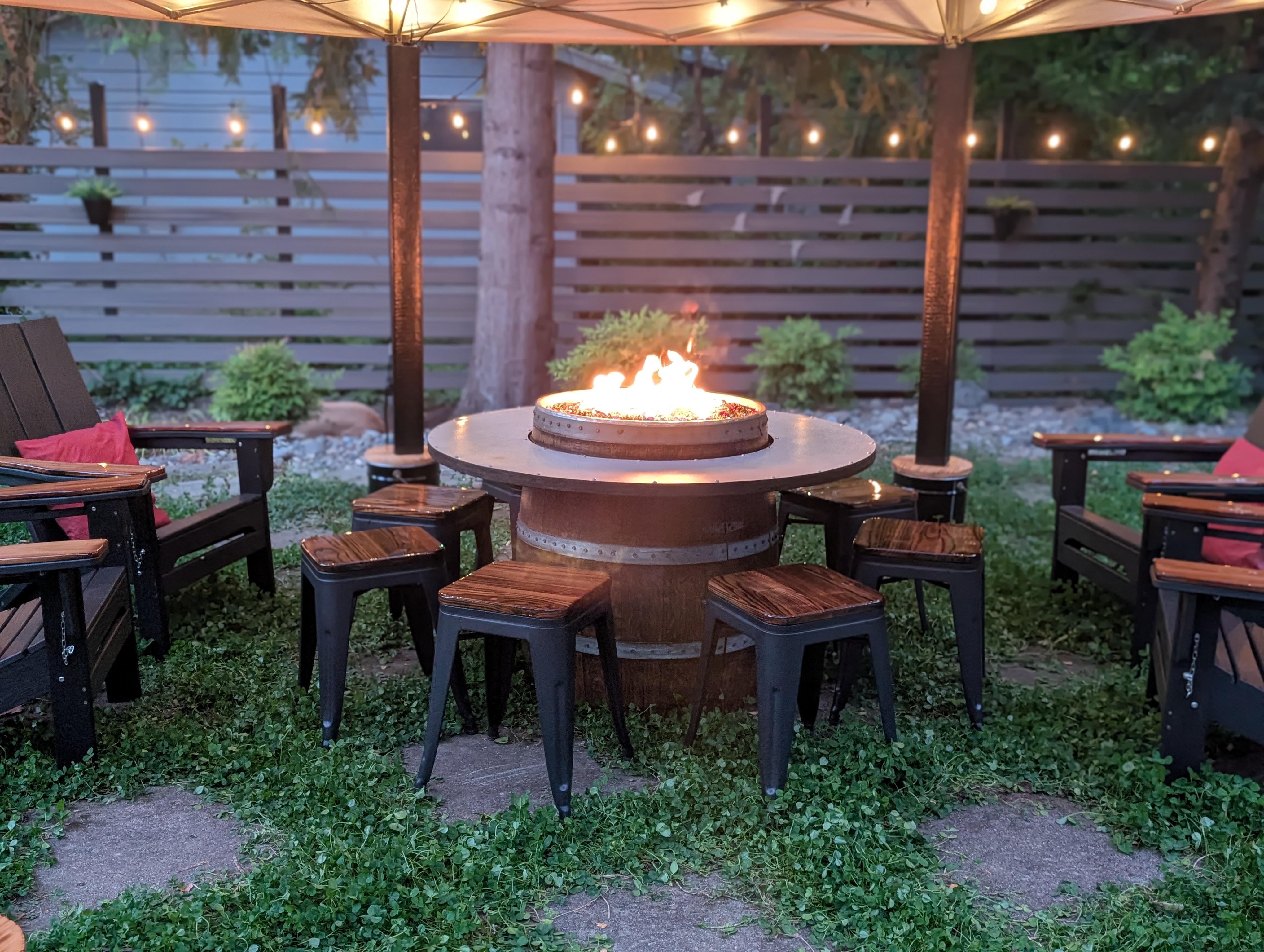 Premium gazebo with string lights